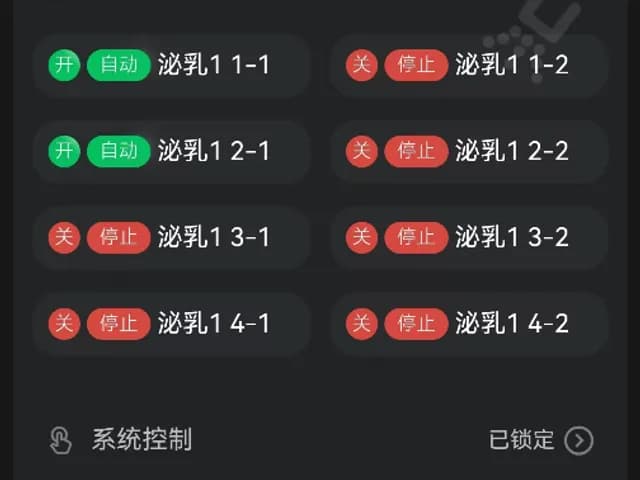 Mobile equipment status screen