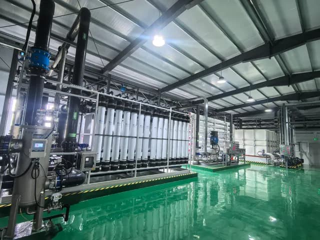 Completed ultrafiltration membrane system in the treatment workshop